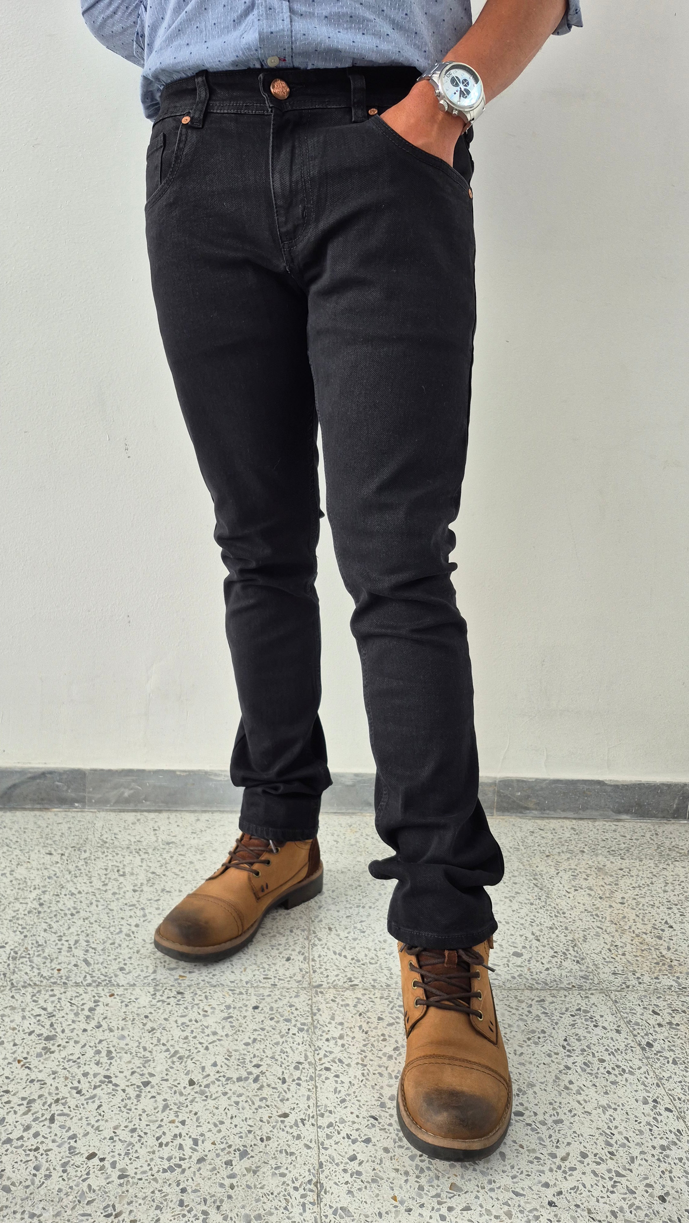 JEAN PREMIUM POLO COLOR NEGRO - SKU 20260001-N